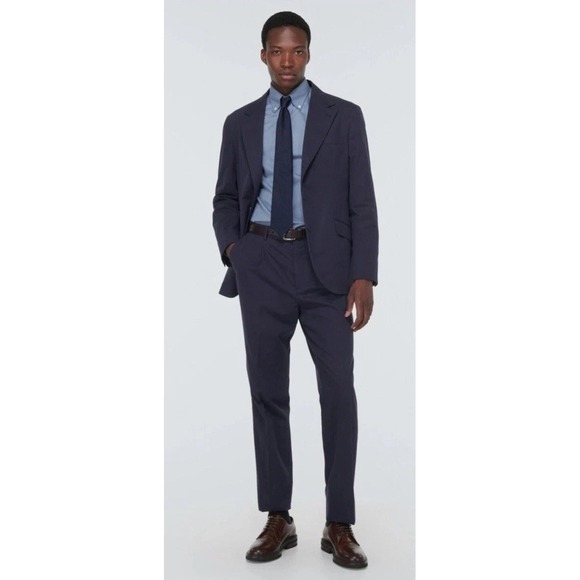 Brunello Cucinelli Basic Fit Button Down Shirt Blue Long Sleeve Luxury Italy Lg‎ - Picture 5 of 16